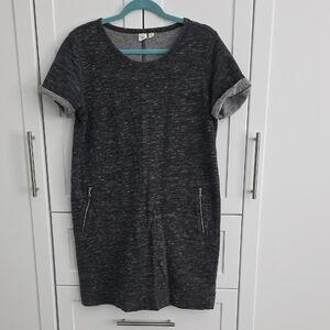GAP Charcoal Mini Dress with Zipper Pockets
